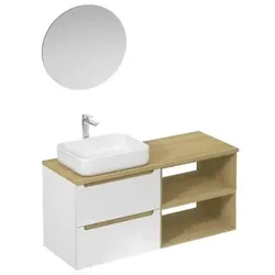 Naturel Stilla Badezimmer-Set weiß glanz KSETSTILLA014