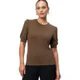 Zero Strukturshirt mit kurzen Puffärmeln 38, BlackCamel | 38