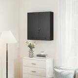 Medizinschrank abschließbar, 55x18x60 cm, Anthrazit Schwarz