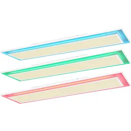 ETC Shop Led Deckenpanel Farbwechsel Deckenleuchte Fernbedienung Deckenlampe Aufbaupanel, Cct, Rgb Led 24w 1460lm 2700-6500k, L 85 cm