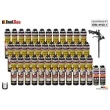 Brandschutzschaum B1 Bauschaum 36x750ml 2x Reiniger Schaum Montageschaum Pistole