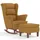 vidaXL Schaukelsessel mit Hocker Samt 64,5 x 96,5 x 96,5 cm Braun