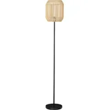 Designer-stehlampe Aus Gewebtem Papier Mit Holzfuß, Natürlicher Lampenschirm Für Das Wohnzimmer, E27-fassung, Max. 40 W, Maße 26 X 164 Cm