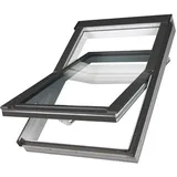Fakro Dachfenster PTP-V U5 66x98 weiß, Kunststoff-Schwingfenster mit Dauerlüftung