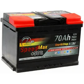 SMC Startebatterie Speed Max 70 Ah AGM 760A Start&Stop 12v