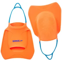 Speedo Unisex Erwachsene Biofuse Fitness Flosse | Schwimmtraining | Schwimmflosse | Flossen Trainingsausrüstung, Fluro Tangerine/Poolblu/Bluflm, S