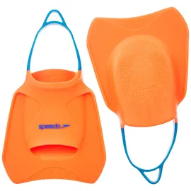 Speedo Unisex Erwachsene Biofuse Fitness Flosse | Schwimmtraining | Schwimmflosse | Flossen Trainingsausrüstung, Fluro Tangerine/Poolblu/Bluflm, S