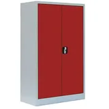 Lüllmann Aktenschrank 80,0 x 38,3 x 120,0 cm feuerrot, lichtgrau