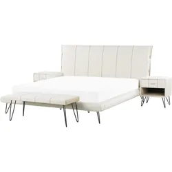 Schlafzimmer komplett Set 4-teilig weiß 180 x 200 cm BETIN