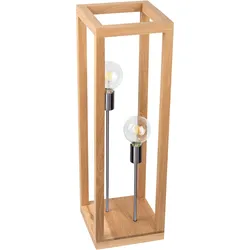 SPOT LIGHT Stehlampe "KAGO", braun (eichefarben, chromfarben), H: 80cm, Lampen, Naturprodukt aus Eichenholz, Nachhaltig mit FSC-Zertifikat