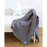 LOOLAY Musselin Decke 95x95 cm – 100% Europäische Baumwolle – Leicht Atmungsaktiv – musselindecke Sommer für Kinder – Wickeldecke, Reisedecke und Strandtuch (Grau)