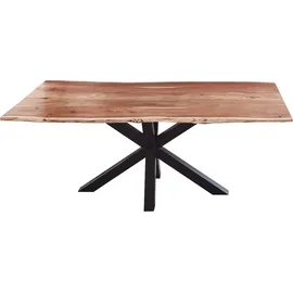 möbelliebling Esstisch Baumkante 140 x 76 x 80 cm beige/schwarz