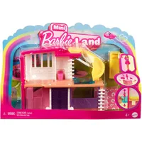 Barbie Mini BarbieLand Puppenhaus-Sets, Mini-Traumvilla mit Überraschung, ca. 4 cm große Barbie-Puppe, Möbel und Zubehörteile, plus Aufzug und Pool (Stile können abweichen), HYF47