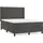 vidaXL Boxspringbett 140 x 200 cm Dunkelgrau
