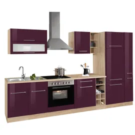 kochstation Küchenzeile KS-Eton 330 cm lila