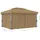 vidaXL Pavillon mit Vorhang 4 x 3 m taupe