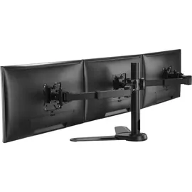 Equip 650125 Dreifach Gelenk Monitor/LCD Tischfusshalterung 17 bis 27"), Monitor Halterung, schwarz