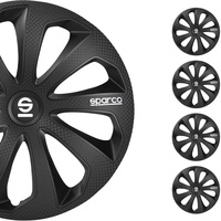 Satz Sparco Radzierblenden Sicilia 14-Zoll Schwarz/Karbon