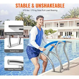 Vevor Pool-Handlauf weiß 1395 x 810 x 100 mm