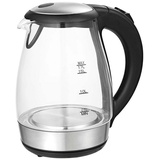 First Austria TZS First Austria Glas Wasserkocher 1,7 L, mit Kalkfilter, 2200 Watt, LED Innenbeleuchtung, kabellos, Trockenkochschutz, 360° Grad Anschluss-Sockel