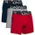 Under Armour Charged Cotton 6in 3 Pack Herren ROT|grau S