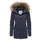 Ragwear Kurzmantel "Monadetta Warm", Damen, Gr. M (38), blau (navy), Obermaterial: 74% Baumwolle, 26% Nylon. Innenfutter: 100% Polyester.