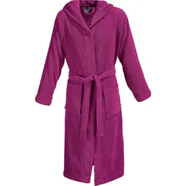 Erwin Müller Frottier Unisex-Bademantel mit Kapuze Heidelberg in fuchsia | Gr.: XL