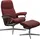 Stressless Relaxsessel STRESSLESS "Consul", rot (cherry paloma), B:91cm H:102cm T:79cm, Leder PALOMA: PALOMA ist ein durchgefärbtes Semianilin-Möbelleder mit natürlicher Narbung., Sessel, Relaxsessel, mit Cross Base, Größe S, M & L, Holzakzent Braun