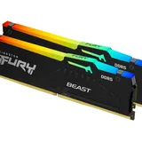 Kingston FURY Beast RGB schwarz DIMM Kit 32GB, DDR5-5600, CL40-40-40, on-die ECC (KF556C40BBAK2-32)