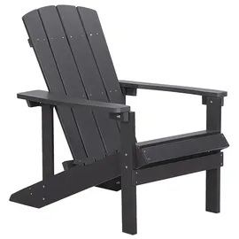 Beliani Gartenstuhl 2 St.  mit Armlehne 59 x 59 x 108 cm dunkelgrau