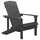 Beliani Gartenstuhl 2 St.  mit Armlehne 59 x 59 x 108 cm dunkelgrau