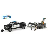 Bruder 02507 - RAM 2500 Polizei Pickup schwarz/weiß 1:16