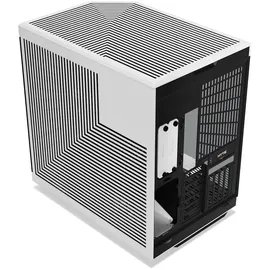 HYTE Y70 Zweikammer ATX Midi Tower Gaming Gehäuse Schwarz/Weiß mit Glasfenster