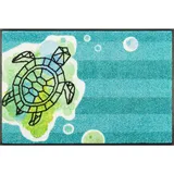 Wash+Dry Fußmatte Turtle Splash rechteckig, bunt