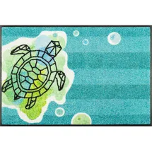 Wash+Dry Fußmatte Turtle Splash rechteckig, bunt