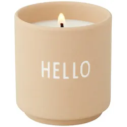 Design Letters - Duftkerze klein, Hello / beige