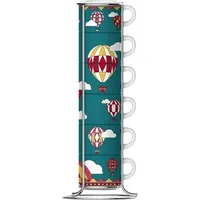 Bialetti 6er Tassenset auf Ständer Winter Wonderland