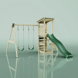 OUTDOORTOYS Spielturm Neapel Holz Dunkelgrün