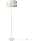 Paco Home Stehlampe Wohnzimmer Modern E27 Leselampe Stehleuchte Retro Lampenschirm Stoff Geometrisch Mit Stecker Einbein