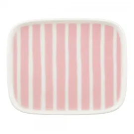 Marimekko Frühstücksteller Oiva Piccolo 15x12 cm Weiß/Hellpink
