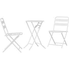 vidaXL Bistroset 3-tlg. Weiß