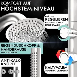 lawa living and lifestyle Gartendusche Edelstahl silber