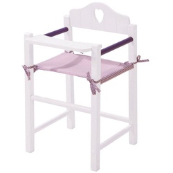 roba® Puppenhochstuhl Stuhl für Baby- und Kinderpuppen, Puppenzubehör weiß