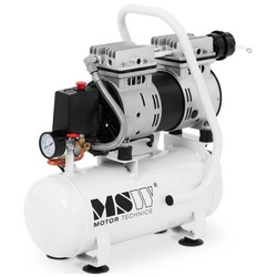 MSW Kompressor Kompressor ölfrei - 9 L - 550 W Druckluft-Kompressor Luftkompressor weiß