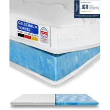 AM Qualitätsmatratzen Premium Gel Topper 90 x 210 cm weiß