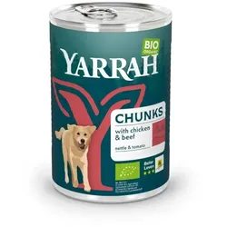 Yarrah Hund Chunks - Rind bio 405g