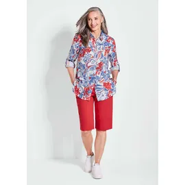 GOLDNER Hemdbluse Floralbedruckt Blau/Rot 19