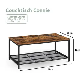 holz4home® Couchtisch Connie mit Gitterablage