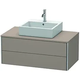 Duravit XSquare Waschtischunterschrank, 2 Schubkästen, Basalt matt