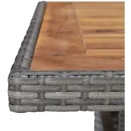 vidaXL Garten-Essgruppe 3-tlg. Tisch 80 x 80 cm grau